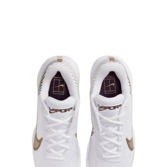 Nike Zoom Vapor Pro 2 HC Wimbledon Mens Tennis Shoes White/Gold HF3632 100 NEW - Picture 5 of 6